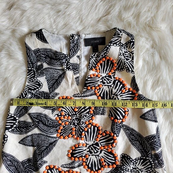 J. Crew Notched Shell Polynesian Floral Size 0 EUC - Picture 15 of 16